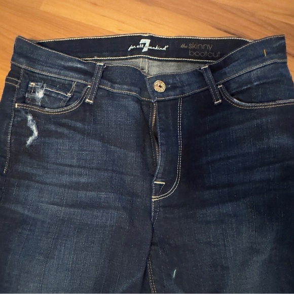 7 For All Mankind Dark Indigo Boot Cut Jeans - Picture 2 of 3